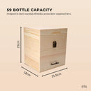 Orku 59 Essential Oil Bottle Storage Box - Wooden 3 Tier Aromatherapy Organiser