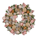 Christabelle 71cm Christmas Wreath Lush Green Holiday Door Wreath w/Jewelled Baubles, Foliage, Flowers, Ribbon & Berries