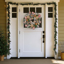 Christabelle 56cm Christmas Wreath Lush Pink Front Door Decoration Jewelled Baubles Flowers Pine Cones Ribbons Ornaments