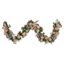 Christabelle 185cm Christmas Garland Lush Green Holiday Door Garland w/Jewelled Baubles, Flowers, Ribbon & Berries