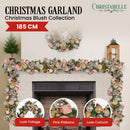 Christabelle 185cm Christmas Garland Lush Green Holiday Door Garland w/Jewelled Baubles, Flowers, Ribbon & Berries