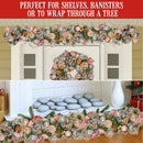 Christabelle 100cm Christmas Garland Lush Green Holiday Door Garland w/Jewelled Baubles & Berries Pre Decorated Festive