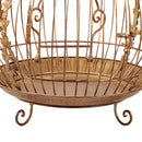 Christabelle Antique Gold Metal Art Iron Wrought Material Bird Cage Display Christmas Decor