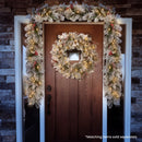 Christabelle 61cm Snowy Christmas Wreath Bedford with LED Lights Front Door Decoration Ornament