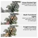 National Tree Company 274cm Pre Lit Snowy Stamford Spruce Battery Operated Christmas Garland w/LED Lights & Timer