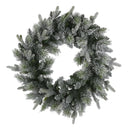 National Tree Company 76cm Pre Lit Snowy Stamford Spruce Battery Operated Christmas Wreath w/LED Lights & Timer