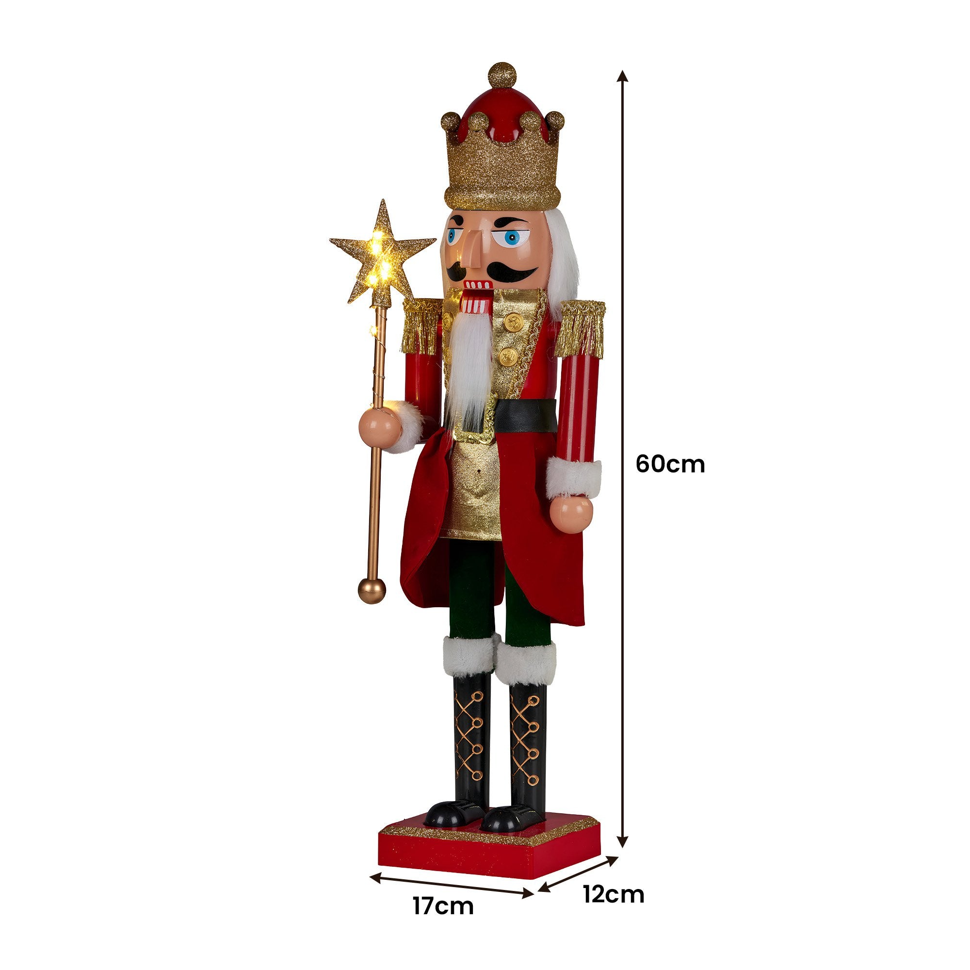 Christabelle 60cm Musical LED Animated Christmas Nutcracker Ornament Decoration
