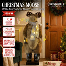 Christabelle 1.5m Musical LED Animated Christmas Moose Decoration Light-Up Lantern Ornament