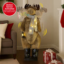 Christabelle 1.5m Musical LED Animated Christmas Moose Decoration Light-Up Lantern Ornament