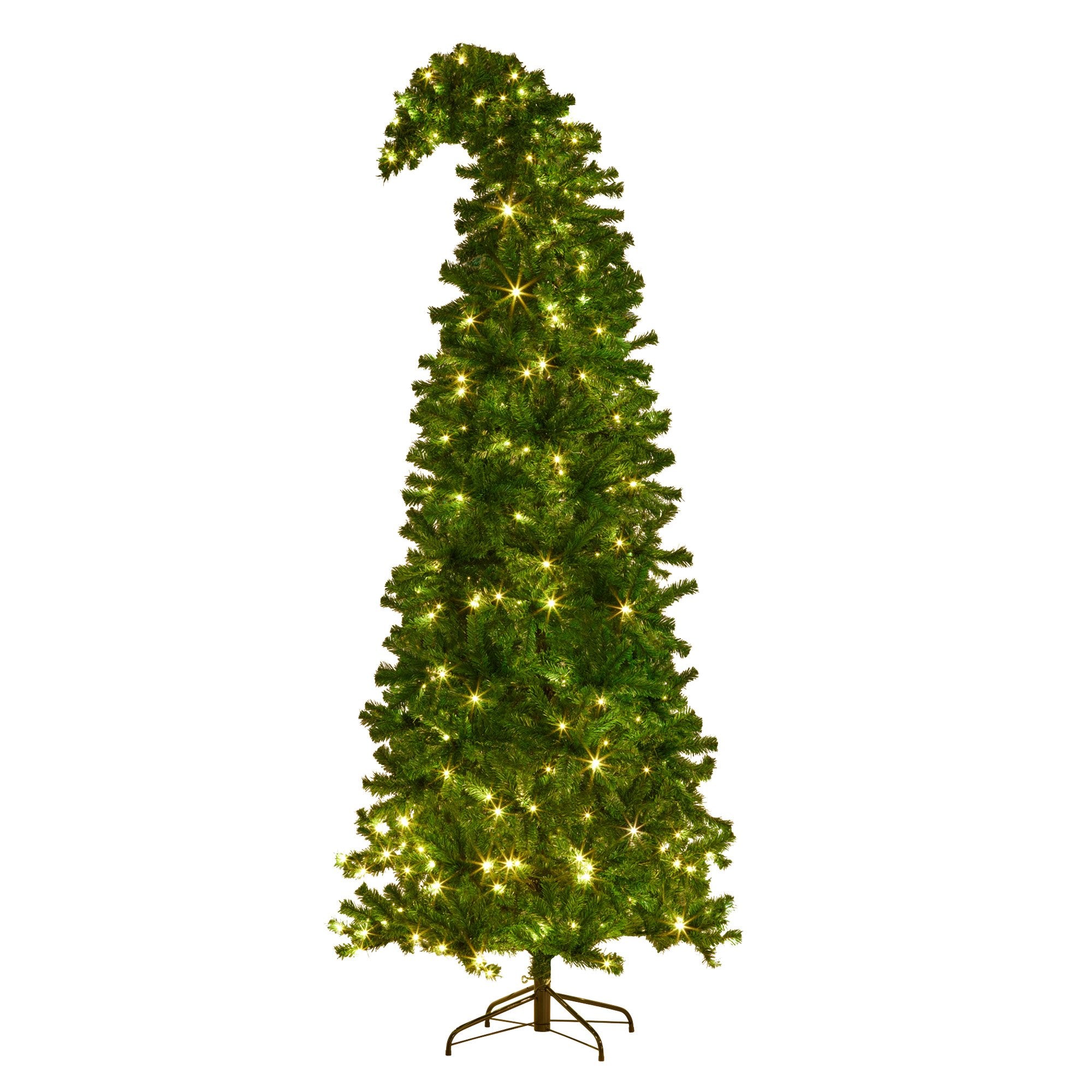 Christabelle Bad Santa 2.3m Curved Multicolour Pre-Lit Christmas Tree with 1240 Tips