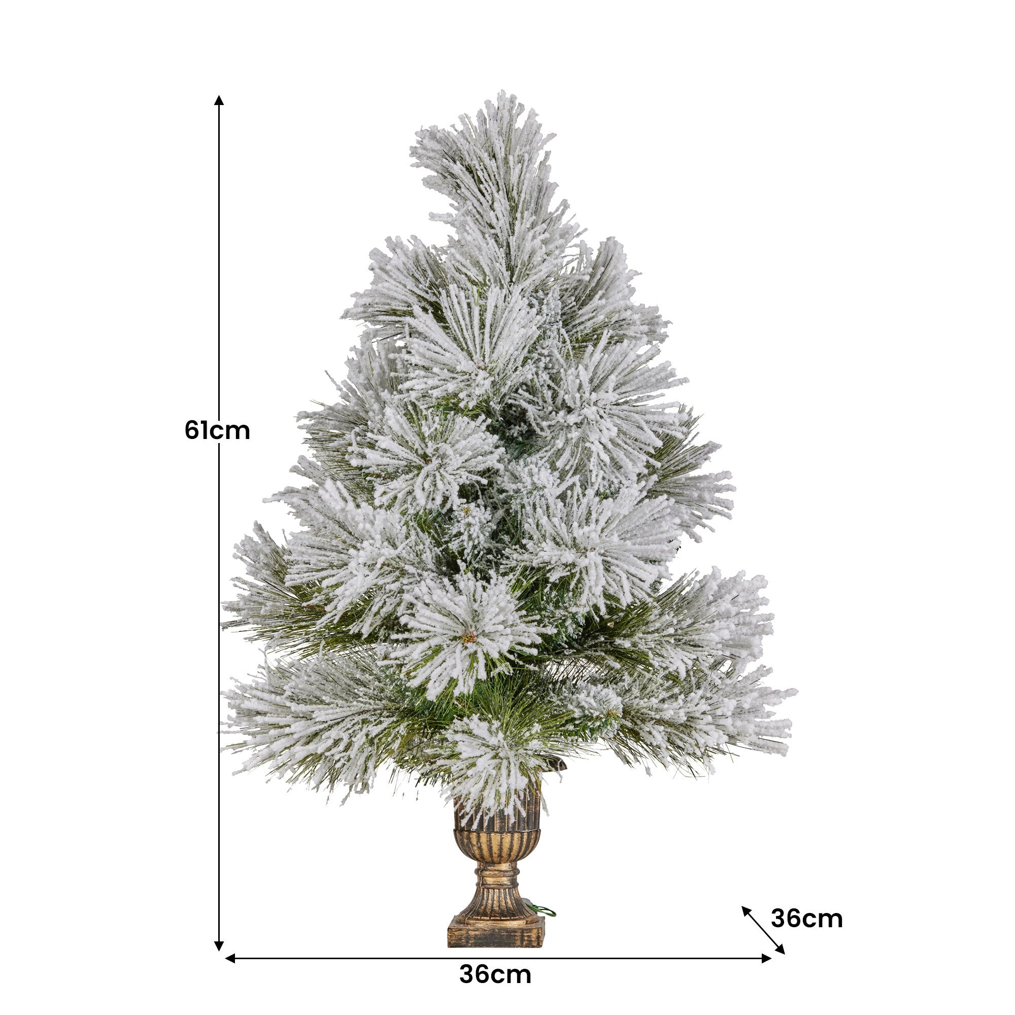 Christabelle 61cm Majestic Snow Tabletop Prelit Christmas Tree