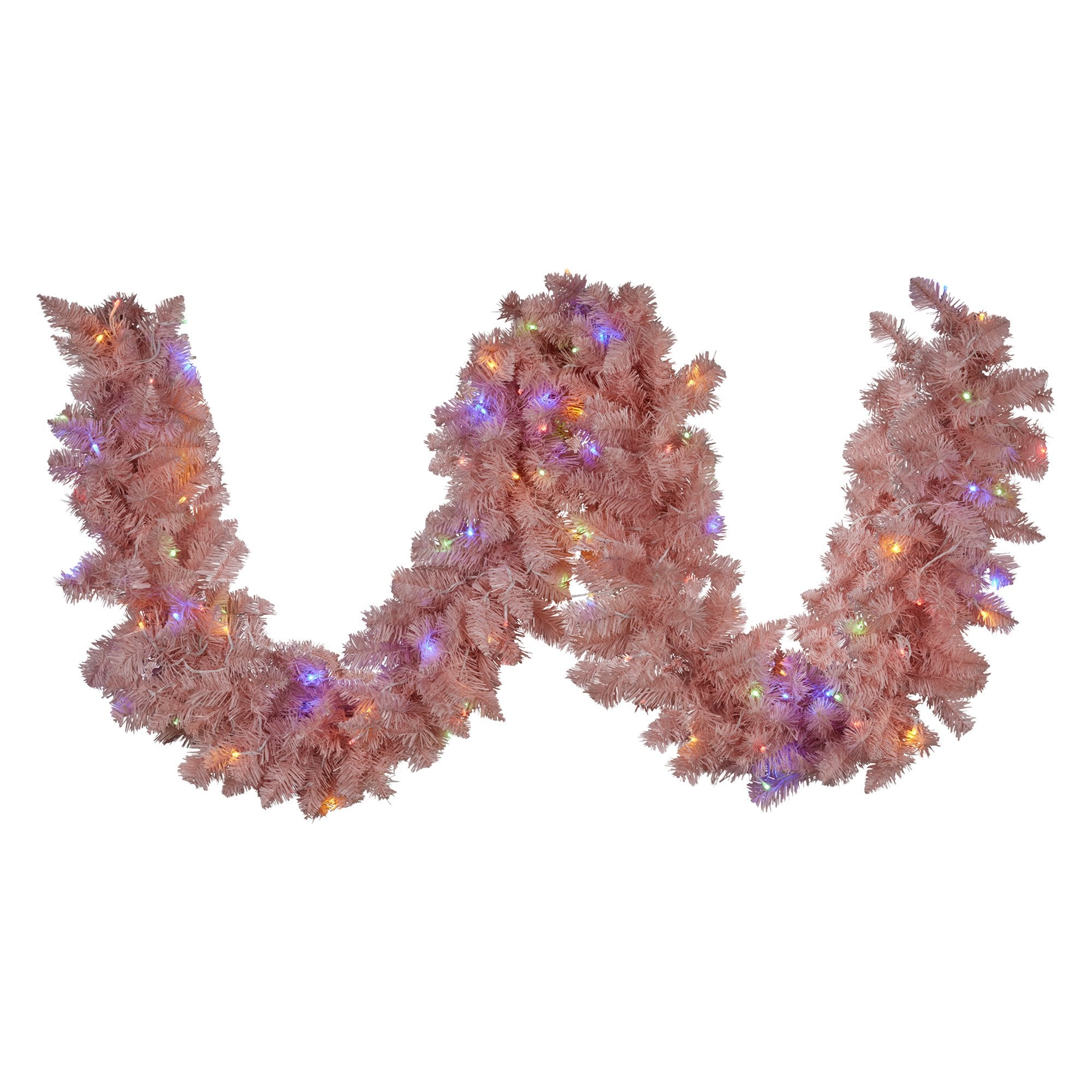 Christabelle 274cm Pretty In Pink Christmas Garland With Led Lights