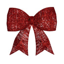 Christabelle Christmas Display Bow 91cm with LED and Twinkle Lights 5 Functions Christmas Festive Decorations Display Big Wired Bow