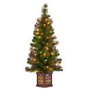 Christabelle 4ft Christmas Tree Glittery Gold Pine Led Multi Lights Xmas Decor