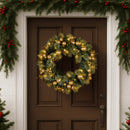 Christabelle 61cm Battery-operated Christmas Wreath Glittery Gold Pine