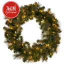 Christabelle 76cm Split Christmas Wreath with LED Lights for Double Front Doors Decoration