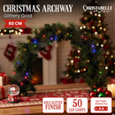 Christabelle 60cm Battery-operated Tabletop Christmas Archway Glittery Gold