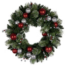 Christabelle 61cm Pre-lit Christmas Wreath Jingle Bells Battery-operated Baubles