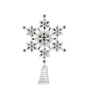 Christabelle Snowflake Christmas Tree Topper Beaded Decoration Ornament Xmas