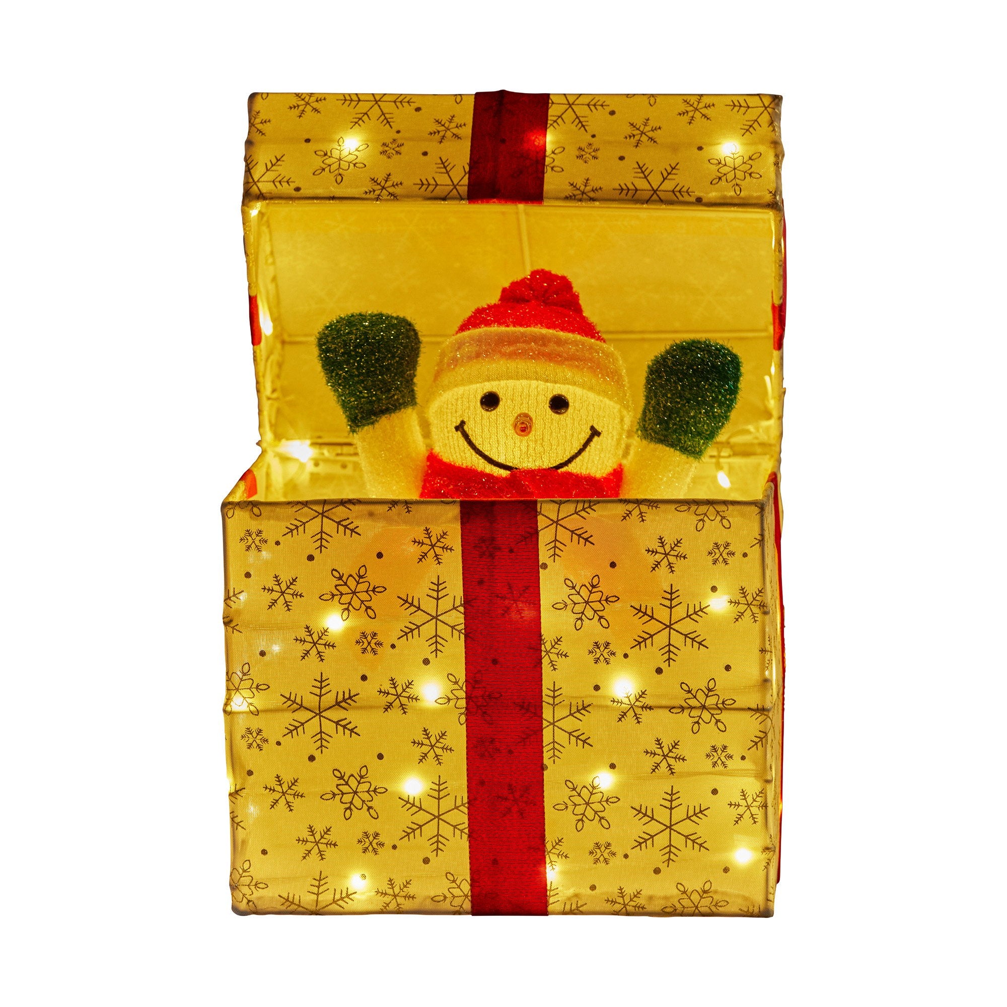 Christabelle Animated Snowman Gift Box Led Christmas Tree Decoration Ornaments