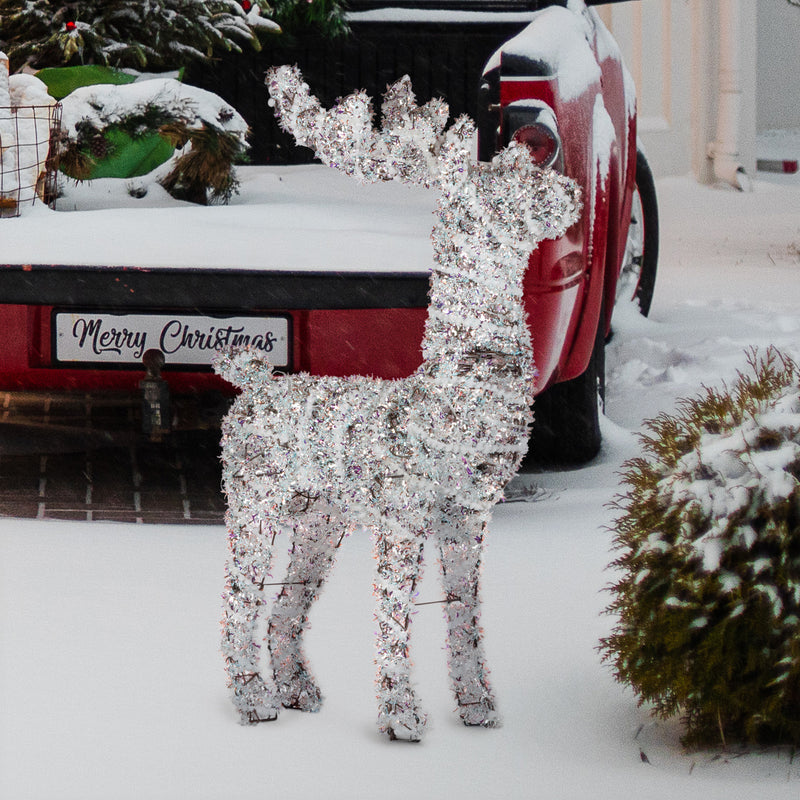 Christabelle 112cm Animated Reindeer Christmas Led Lights Tinsel Xmas Decor