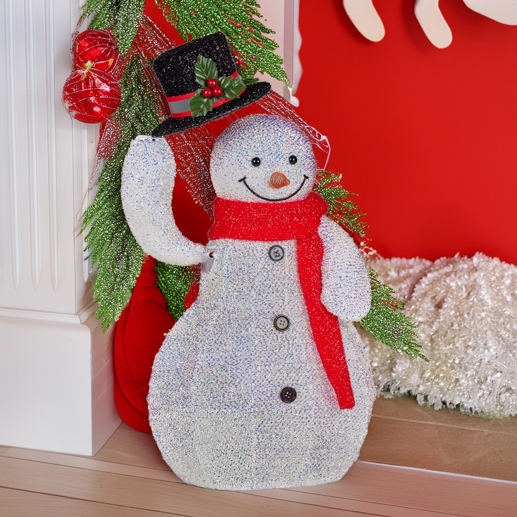 Christabelle 51cm Animated Snowman Christmas Display Decoration Led Lights Xmas