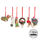 Christabelle Christmas Aussie Animals Pack of 6 Baubles Tree Decoration Ornaments Gift Pack