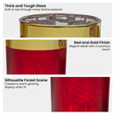 Christabelle Christmas Candle Jar Set Of 3 Red And Gold Holiday Candle Holders
