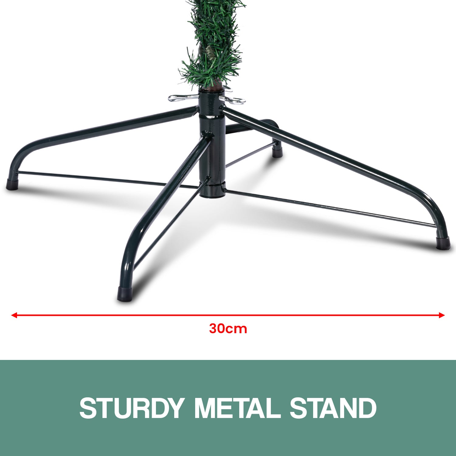 Christabelle 1.2m Green Artificial Christmas Tree Xmas 300 Dense Tips with Metal Stand