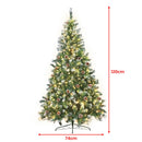 Christabelle 1.2m Pre-Lit LED Artificial Christmas Tree with Snow Tipped Needles Pine Cones Stand