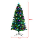 Christabelle 1.5m Pre-Lit Fibre Optic Artificial Christmas Tree with Multicolour Twinkling Star Lights