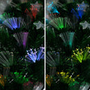 Christabelle 1.5m Pre-Lit Fibre Optic Artificial Christmas Tree with Multicolour Twinkling Star Lights