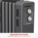 Dimplex 1.5kW Oil Free Column Heater 5 Fin with Thermostat Turbo Fan