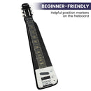 Karrera 29in 6-String Lap Steel Hawaiian Guitar - Black