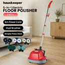 Klika Hauskeeper 5 in 1 Electric 240V Floor Polisher w/ 6M Power Cable Timber Hard Waxer Buffer Cleaner Red
