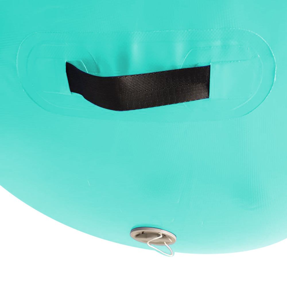 Powertrain Inflatable Air Barrel Gymnastics Roller 120cm x 75cm - Mint Green PVC Tumbling Mat for Flips & Balance