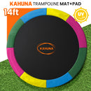 Kahuna 14ft Replacement Trampoline Safety Pad Cover and Jumping Spring Mat - Rainbow