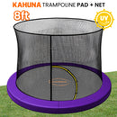 Kahuna 8ft Trampoline Pad and Net - Purple