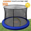 Kahuna 10ft Trampoline Pad and Net - Blue