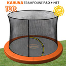 Kahuna 10ft Trampoline Pad and Net - Orange