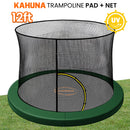 Kahuna 12ft Trampoline Pad and Net - Green