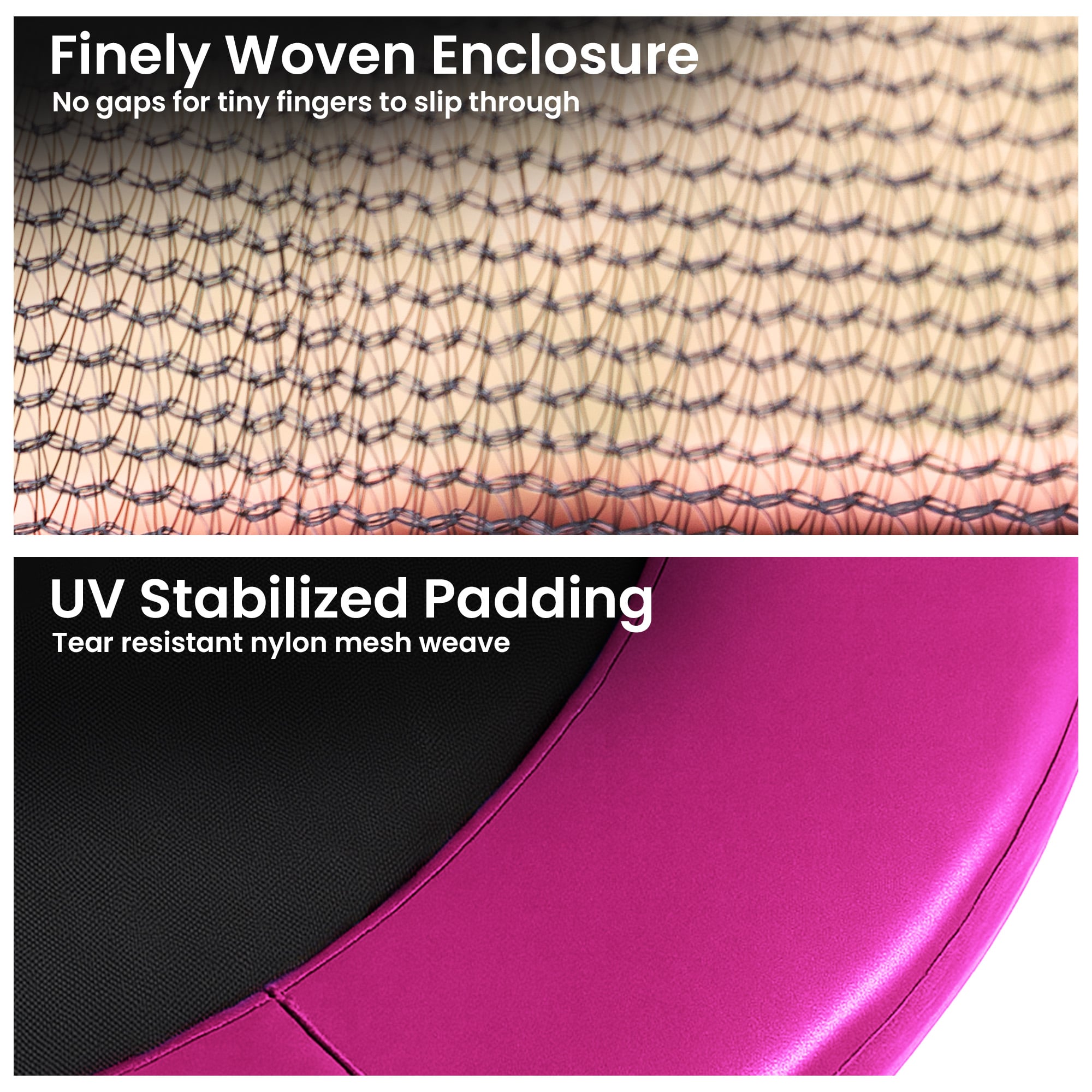 Kahuna 16ft Trampoline Pad and Net - Pink