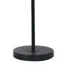 Sarantino Adjustable Black Metal Table Lamp with White Linen Fabric Shade Modern Bedside Desk Reading Light