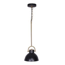 Sarantino Matte Black & Brushed Gold Pendant Light Modern Adjustable Ceiling Fixture for Kitchen Dining Room