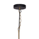 Sarantino Matte Black & Brushed Gold Pendant Light Modern Adjustable Ceiling Fixture for Kitchen Dining Room