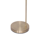 Sarantino Modern 90-Degree Arc Floor Lamp Brass Standing Light with Warm Fabric Drum Shade & Foot Switch 157cm