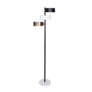 Sarantino Industrial Metal Floor Lamp 3-Light Tree Standing Lamp with 3 Swirl Shades for Living Room Office Desk