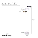 Sarantino Industrial Metal Floor Lamp 3-Light Tree Standing Lamp with 3 Swirl Shades for Living Room Office Desk