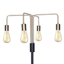 Sarantino 4-Light Industrial Floor Lamp 160cm Modern Vintage Metal Standing Light LED Living Room Bedroom E27