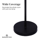 Sarantino 4-Light Industrial Floor Lamp 160cm Modern Vintage Metal Standing Light LED Living Room Bedroom E27